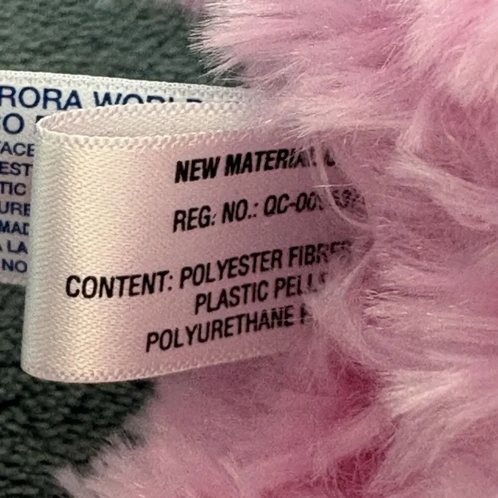 Aurora Llama Unicorn Plush Pink Stuffed Animal Toy 2020 Laying Flat 13”